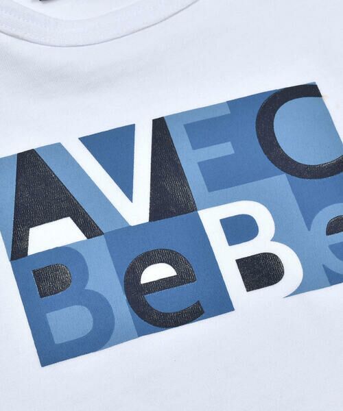 BeBe / べべ Tシャツ | 【お揃い】グラフィックロゴプリント袖切り替え半袖Tシャツ(90~150cm) | 詳細9