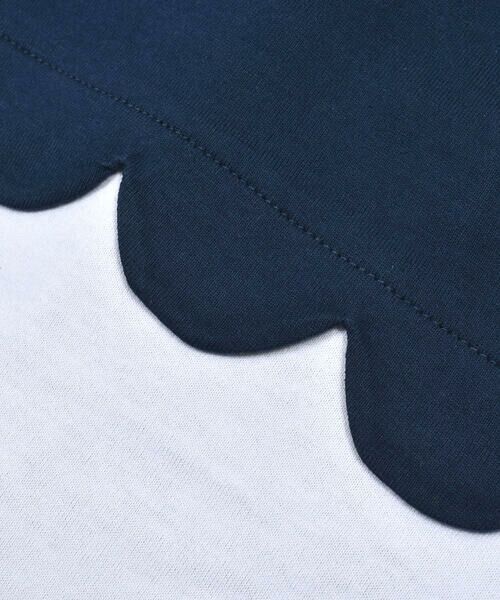 BeBe / べべ Tシャツ | スカラップ切り替えバイカラー半袖天竺Tシャツ(90~150cm) | 詳細9