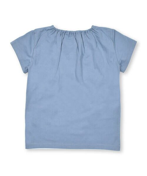 BeBe / べべ Tシャツ | スカラップ切り替えバイカラー半袖天竺Tシャツ(90~150cm) | 詳細13