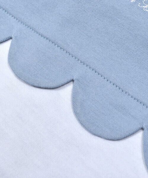 BeBe / べべ Tシャツ | スカラップ切り替えバイカラー半袖天竺Tシャツ(90~150cm) | 詳細17
