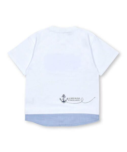 BeBe / べべ Tシャツ | マリンプリントレイヤード風半袖天竺Tシャツ(80~150cm) | 詳細5