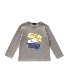 ペンキロゴラバープリント長袖Tシャツ(90~150cm)