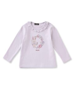 ベアフライスウサギお花フリル長袖Tシャツ(80~90cm)