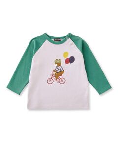 ラグランスリーブサイクリングくま長袖Tシャツ(80~90cm)