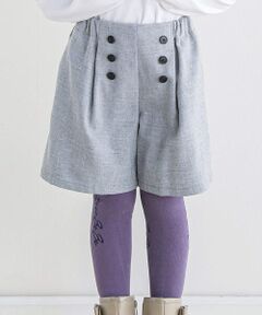 ヘリンボンダブルボタンキュロットパンツ(90~150cm)