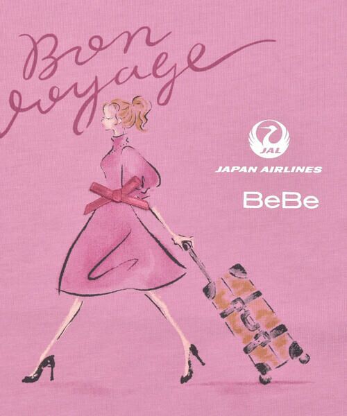 BeBe / べべ Tシャツ | 【JALコラボ】BonVoyageガール肩フリル長袖Tシャツ(90~130cm) | 詳細6