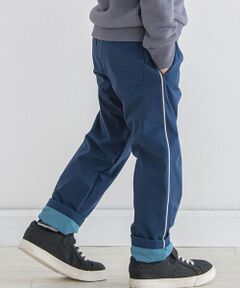 ストレッチナイロンサイドパイピングロングパンツ(90~160cm)