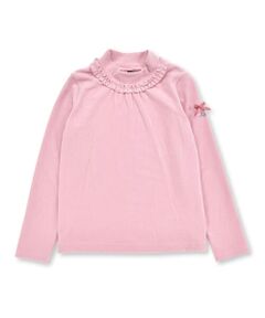 【日本製】ミップスウェードフリルハイネックTシャツ(80~150cm)