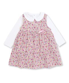 BeBe / べべ ベビー・キッズウエア | ブロード小花柄ジャンパースカート+丸襟長袖Tシャツセット(80~90cm)