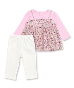 BeBe / べべ ベビー・キッズウエア | ブロード小花柄ドッキングチュニック+パンツセット(80~90cm)