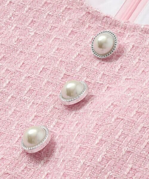 BeBe / べべ ミニ丈・ひざ丈ワンピース | 【お揃い】ブロッサムラメツイードローウエスト切替ジャンパースカート(100~150cm) | 詳細10