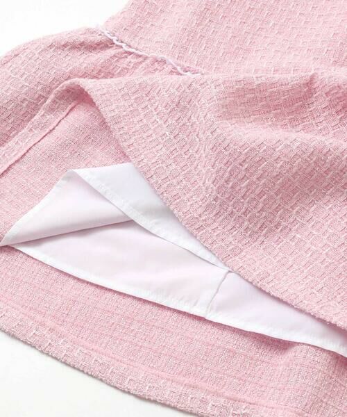 BeBe / べべ ミニ丈・ひざ丈ワンピース | 【お揃い】ブロッサムラメツイードローウエスト切替ジャンパースカート(100~150cm) | 詳細13