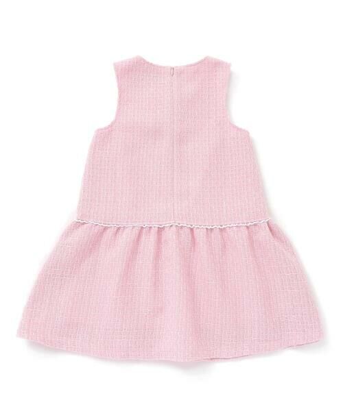 BeBe / べべ ミニ丈・ひざ丈ワンピース | 【お揃い】ブロッサムラメツイードローウエスト切替ジャンパースカート(100~150cm) | 詳細8