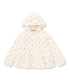 BeBe / べべ ブルゾン | 【撥水加工】タフタドットティアードフードブルゾン(90~150cm)