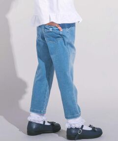 BeBe / べべ デニムパンツ | ジョグデニムリボンポケットロングパンツ(90~160cm)