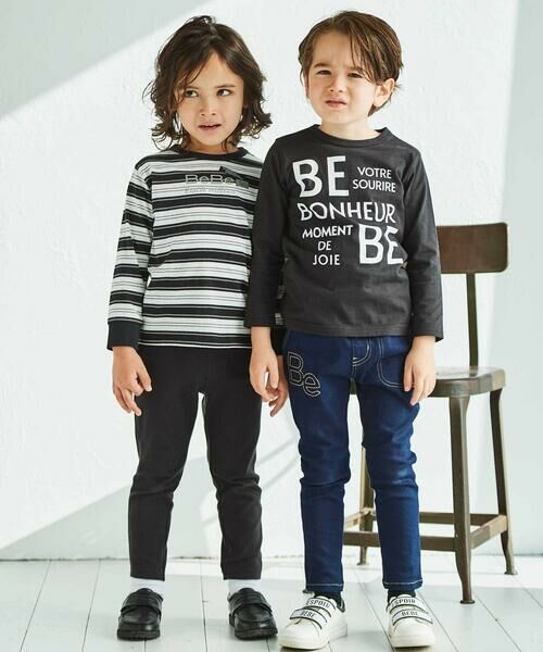 BeBe / べべ デニムパンツ | ジョグデニムステッチロゴロングパンツ(90~160cm) | 詳細2