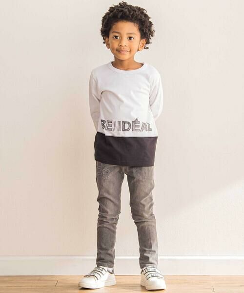 BeBe / べべ デニムパンツ | ジョグデニムステッチロゴロングパンツ(90~160cm) | 詳細12