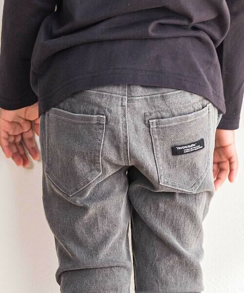 BeBe / べべ デニムパンツ | ジョグデニムステッチロゴロングパンツ(90~160cm) | 詳細14