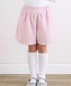 BeBe / べべ ショート・ハーフ・半端丈パンツ | 【お揃い】ブロッサムラメツイードショートパンツ(100~150cm)
