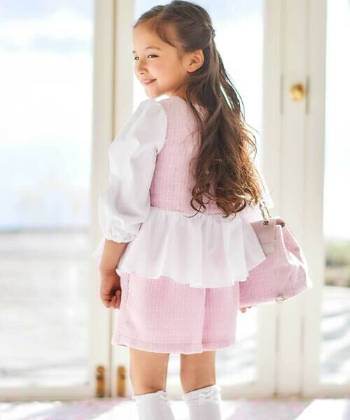 BeBe / べべ ショート・ハーフ・半端丈パンツ | 【お揃い】ブロッサムラメツイードショートパンツ(100~150cm) | 詳細8