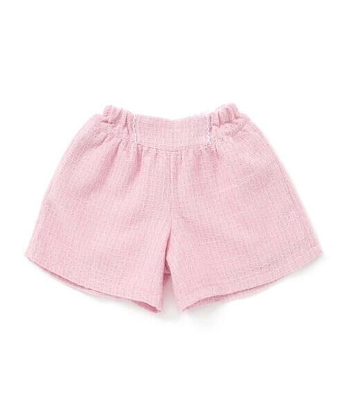 BeBe / べべ ショート・ハーフ・半端丈パンツ | 【お揃い】ブロッサムラメツイードショートパンツ(100~150cm) | 詳細9