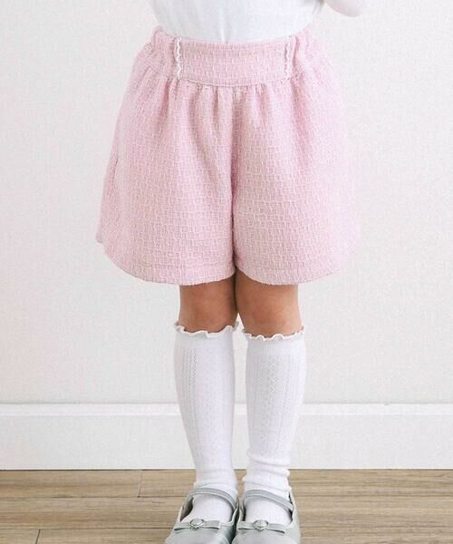 BeBe/べべ 【お揃い】ブロッサムラメツイードショートパンツ(100~150cm) ピンク 120cm BeBe/べべ 【お揃い】ブロッサムラメツイードショートパンツ(100~150cm) ピンク 120cm