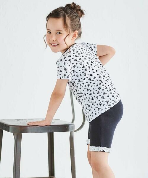 BeBe / べべ ショート・ハーフ・半端丈パンツ | ミラノリブ裾レースハーフパンツ(90~140cm) | 詳細3