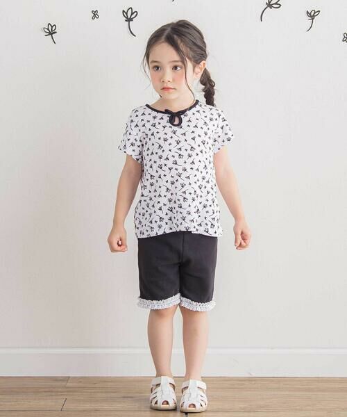 BeBe / べべ ショート・ハーフ・半端丈パンツ | ミラノリブ裾レースハーフパンツ(90~140cm) | 詳細6