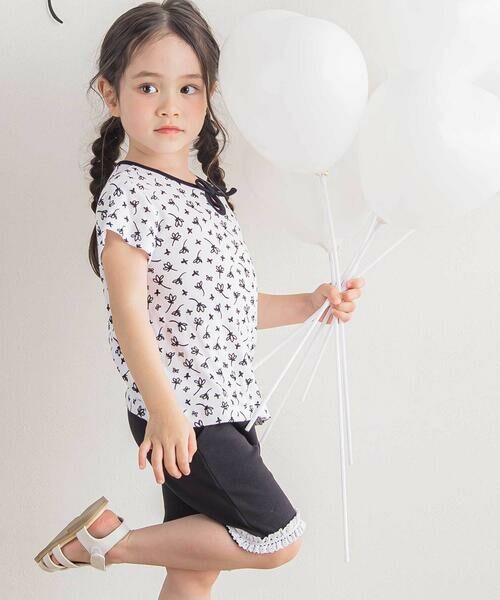 BeBe / べべ ショート・ハーフ・半端丈パンツ | ミラノリブ裾レースハーフパンツ(90~140cm) | 詳細8