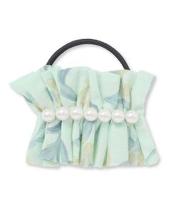 BeBe / べべ ヘアゴム・シュシュ | 【お揃い】【リバティプリント】【日本製】フレンチ・アイリスパールラインヘアゴム