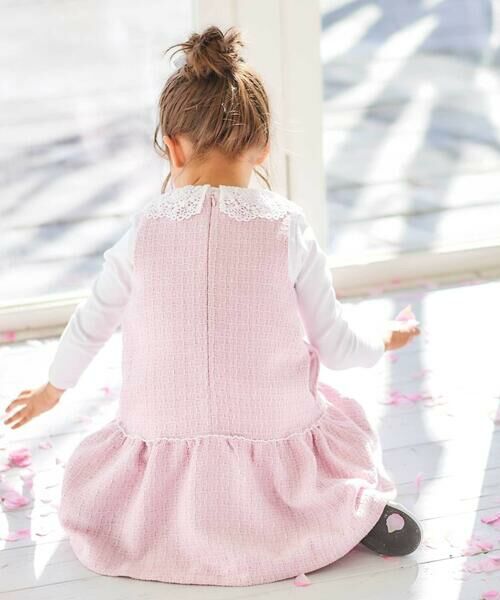 BeBe / べべ Tシャツ | レースカラースムース長袖Tシャツ(100~150cm) | 詳細8