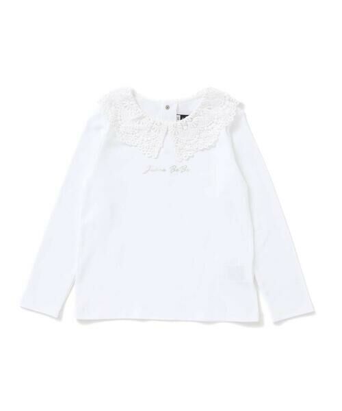 BeBe / べべ Tシャツ | レースカラースムース長袖Tシャツ(100~150cm) | 詳細9
