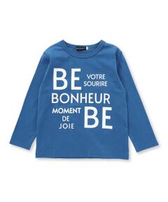 BeBe / べべ Tシャツ | BEBEランダムロゴ天竺長袖Tシャツ(90~150cm)