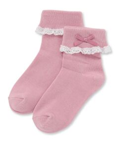 BeBe / べべ ソックス | リボンフリル折り返しソックス(11~24cm)