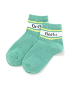 BeBe / べべ ソックス | ロゴライン配色クルーソックス(11~24cm)