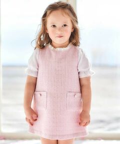 BeBe / べべ ベビー・キッズウエア | 【お揃い】ブロッサムラメツイードパフスリーブワンピース(80~90cm)