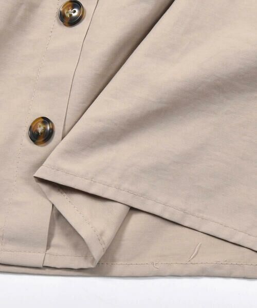 BeBe / べべ ミニ丈・ひざ丈ワンピース | ボーダーツイル切り替え長袖ワンピース(90~150cm) | 詳細11