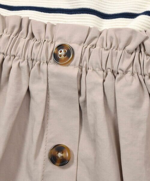 BeBe / べべ ミニ丈・ひざ丈ワンピース | ボーダーツイル切り替え長袖ワンピース(90~150cm) | 詳細9