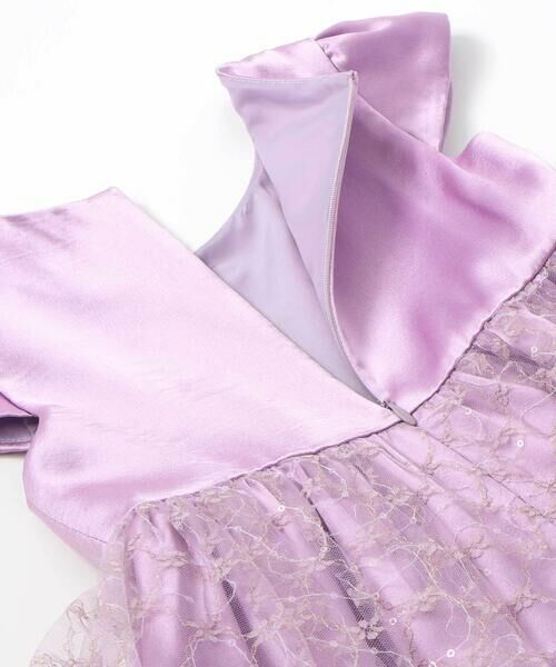 BeBe / べべ ドレス | 【パニエ付】サテン×チュールレースドレス(95~150cm) | 詳細12