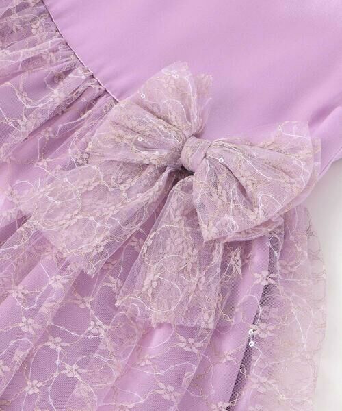 BeBe / べべ ドレス | 【パニエ付】サテン×チュールレースドレス(95~150cm) | 詳細13