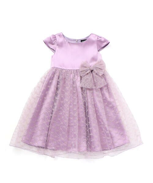 BeBe / べべ ドレス | 【パニエ付】サテン×チュールレースドレス(95~150cm) | 詳細8