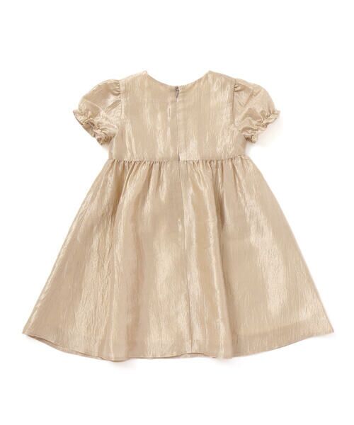 BeBe / べべ ドレス | ローズモチーフカールマイヤーパフスリーブドレス(100~140cm) | 詳細10