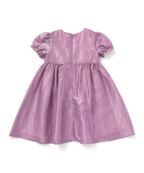 BeBe / べべ ドレス | ローズモチーフカールマイヤーパフスリーブドレス(100~140cm) | 詳細18