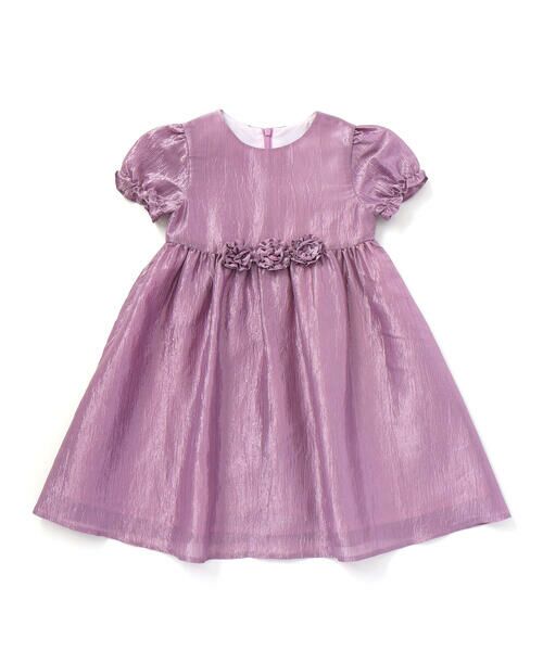 BeBe / べべ ドレス | ローズモチーフカールマイヤーパフスリーブドレス(100~140cm) | 詳細17