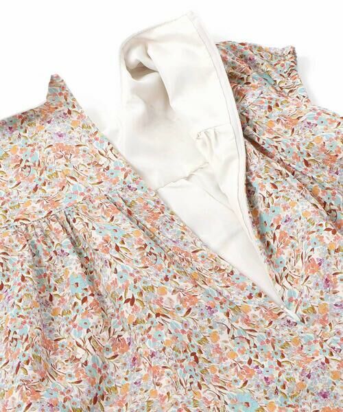 BeBe / べべ ミニ丈・ひざ丈ワンピース | 【DEVEAUX】【日本製】小花柄ラメドビー丸襟ワンピース(90~140cm) | 詳細10