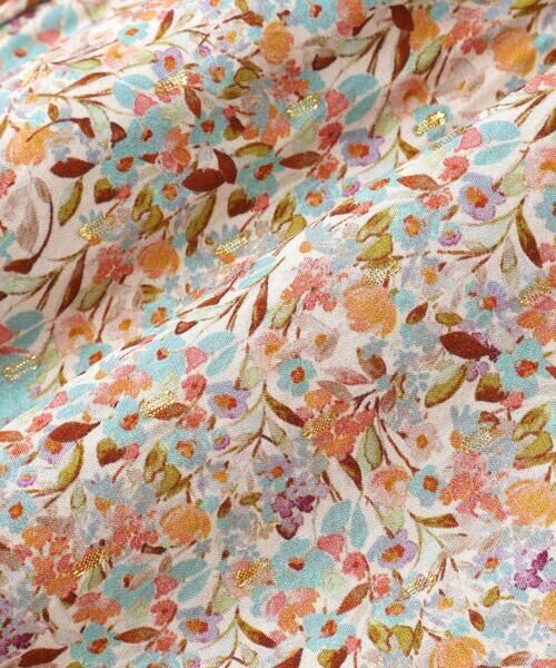 BeBe / べべ ミニ丈・ひざ丈ワンピース | 【DEVEAUX】【日本製】小花柄ラメドビー丸襟ワンピース(90~140cm) | 詳細12