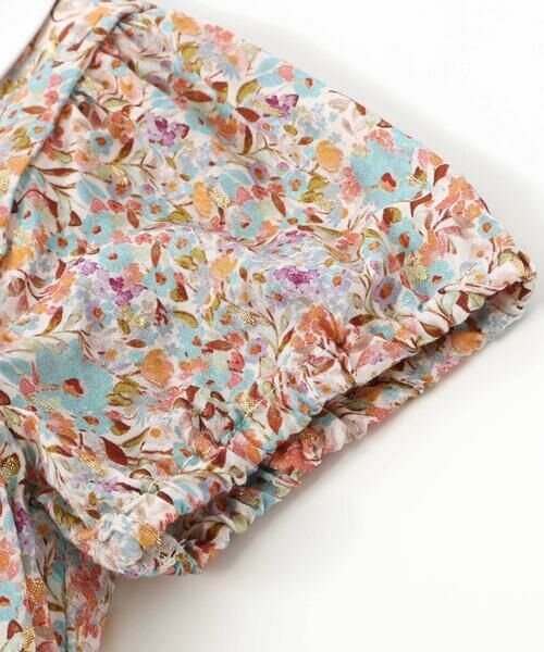 BeBe / べべ ミニ丈・ひざ丈ワンピース | 【DEVEAUX】【日本製】小花柄ラメドビー丸襟ワンピース(90~140cm) | 詳細8