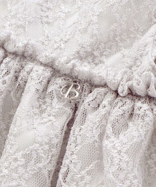 BeBe / べべ ドレス | 【パニエ付】【日本製】ラッセルレースギャザードレス(100~140cm) | 詳細10