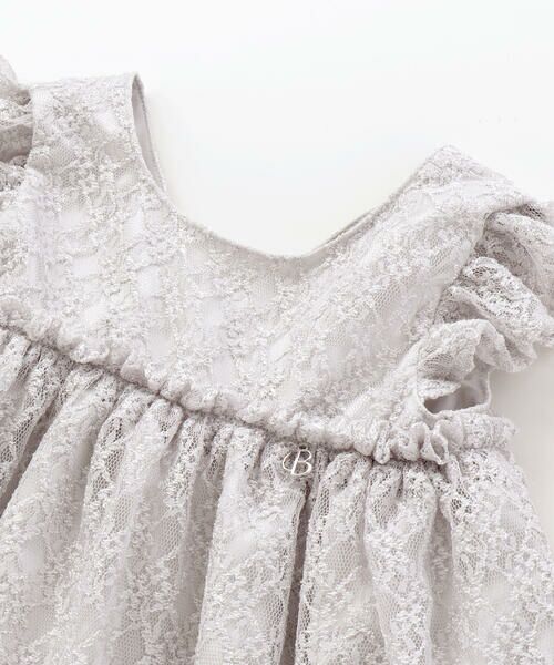 BeBe / べべ ドレス | 【パニエ付】【日本製】ラッセルレースギャザードレス(100~140cm) | 詳細15