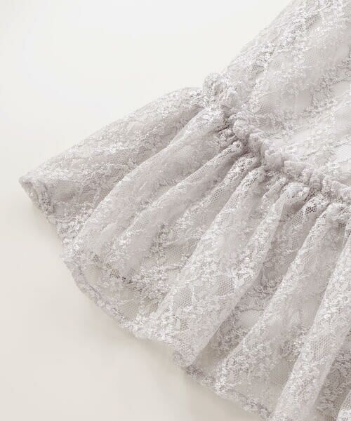 BeBe / べべ ドレス | 【パニエ付】【日本製】ラッセルレースギャザードレス(100~140cm) | 詳細18